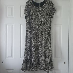 Faux Wrap dress- Leopard print